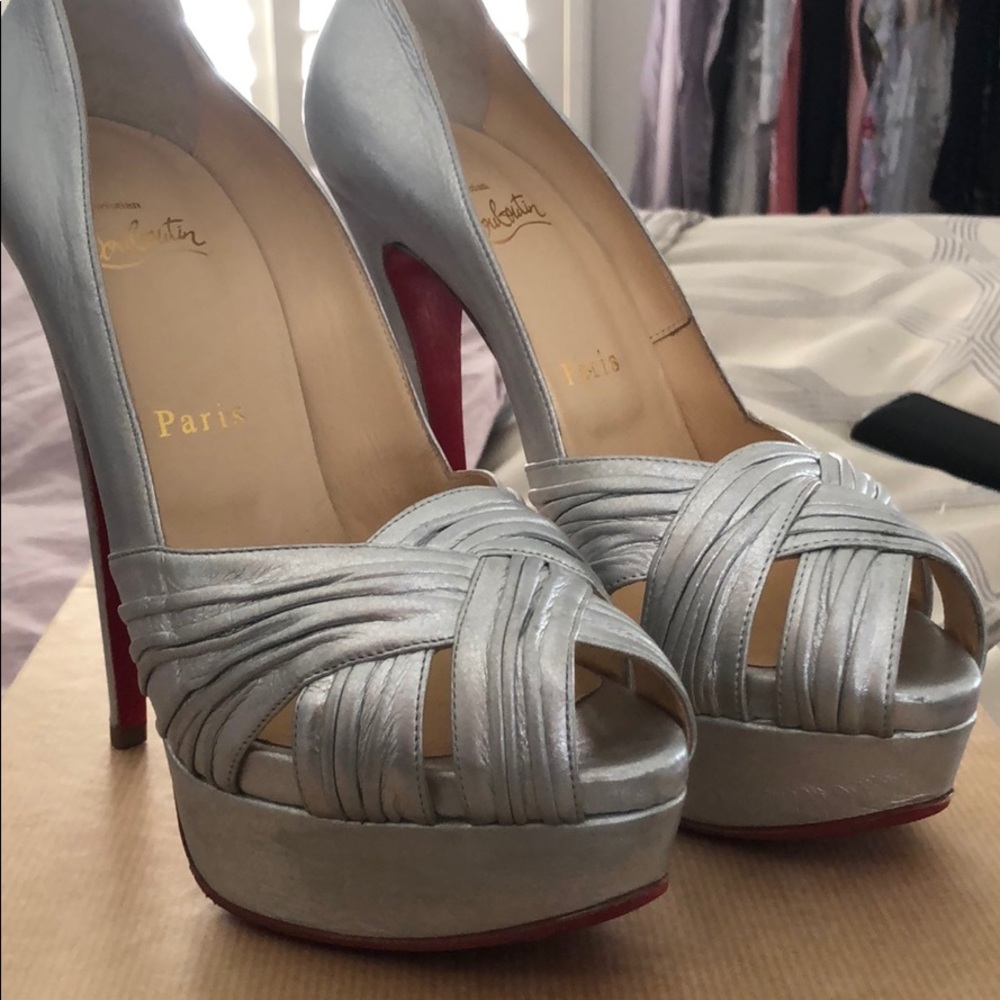 Christian Louboutin Silver Heels